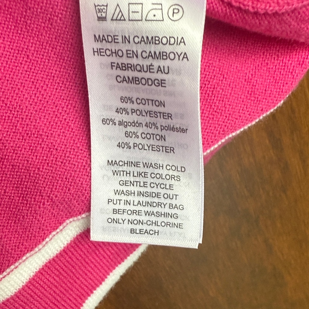 ⚜️ MICHAEL KORS Women’s Fuchsia Short Sleeve Sweater Size Small ⚜️ - Picture 14 of 15